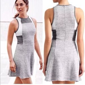 Athleta Derek Lam Gray and White Sleeveless Mini Dress